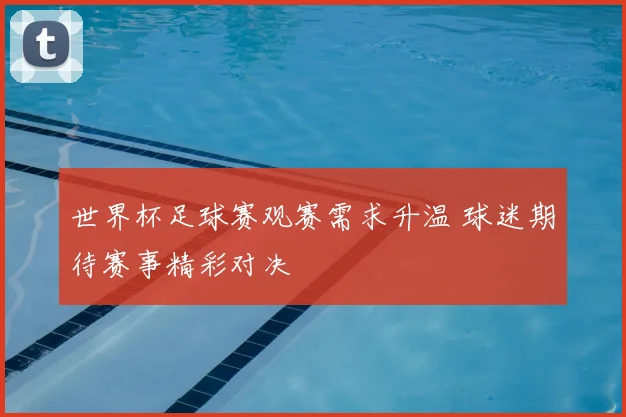 世界杯足球赛观赛需求升温 球迷期待赛事精彩对决